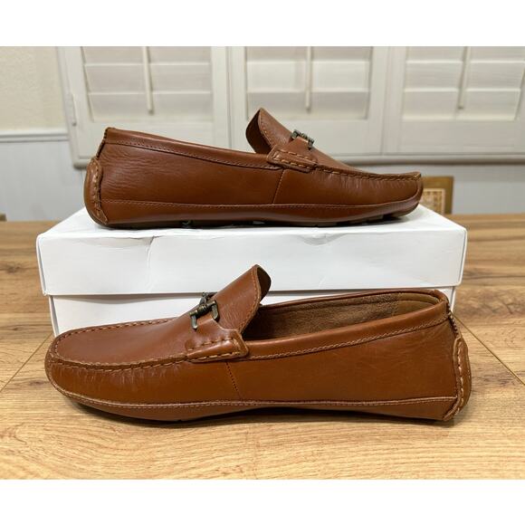 Cole Haan Men\'s Wyatt Bit Driver Loafers Chestnut British Tan Leather Size 9 NIB main image 14